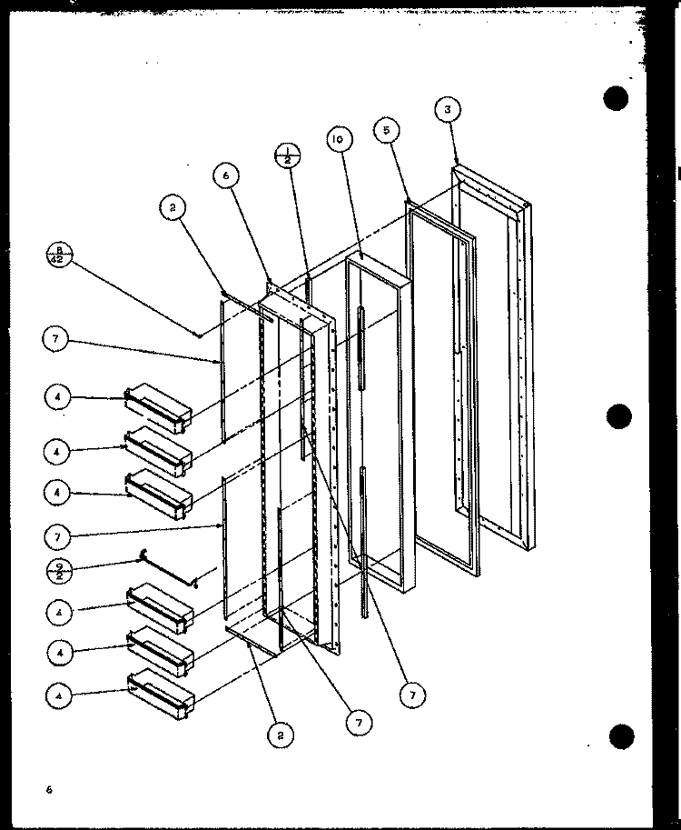 FZ DOOR Diagram and Parts List for 36538 P1121904W L Litton Refrigerator