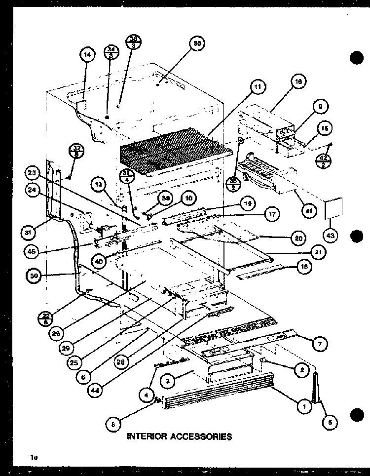 Interior Accessories Diagram and Parts List for TL18H-P77110-20W  Amana Refrigerator