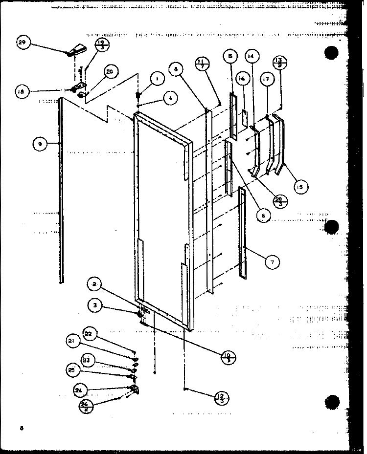 REF DOOR Diagram and Parts List for 36538 P1121904W L Litton Refrigerator