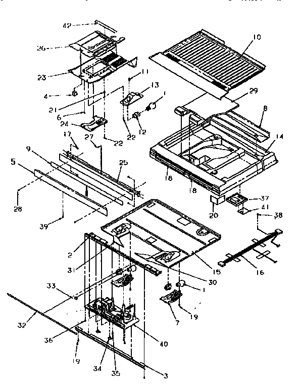 Divider Block Diagram and Parts List for TR21S4W-P1196104WW  Amana Refrigerator