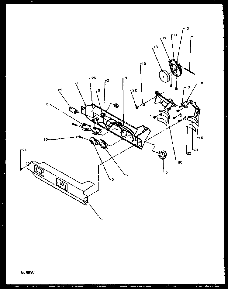Ice And Water Cavity Diagram and Parts List for 2599CIWEL-P1170601WL  Amana Refrigerator