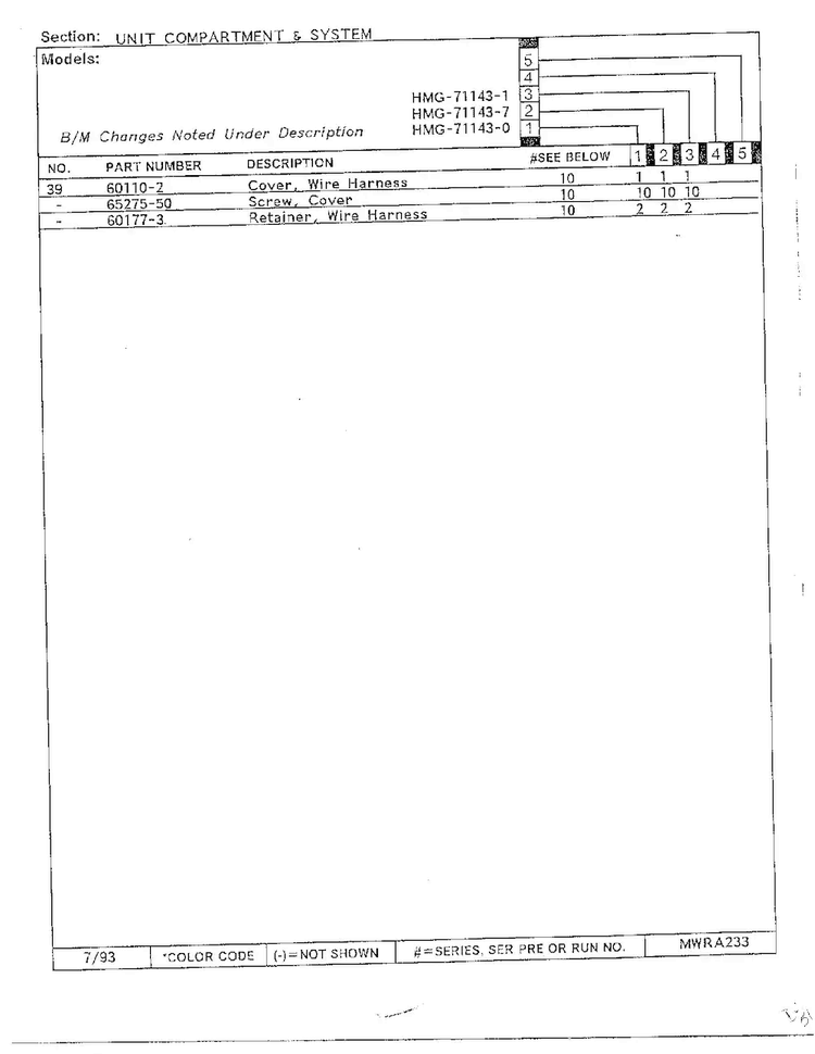 Unit Compartment And System Page 3 Diagram and Parts List for 71143-0A  Admiral Refrigerator
