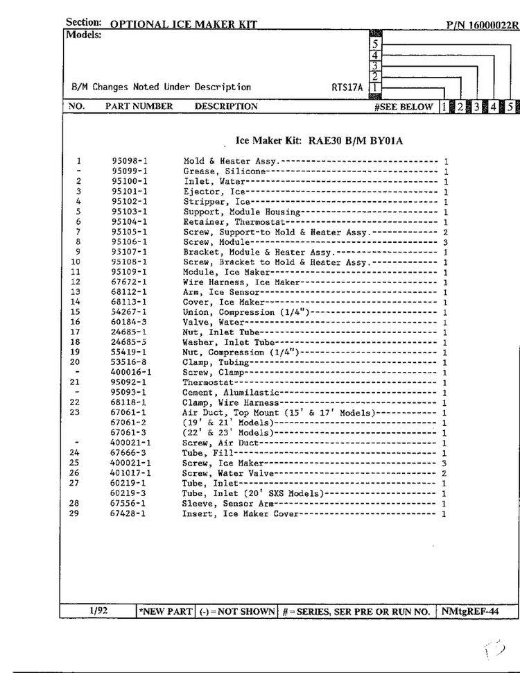 Optional Ice Maker Kit Page 2 Diagram and Parts List for 17694  Maytag Refrigerator