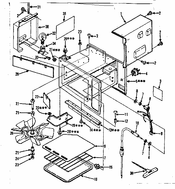 Cabinet Parts Diagram and Parts List for 8504428190  Kenmore Microwave
