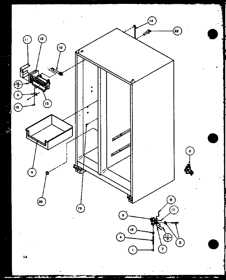 FACTORY INSTALLED ICE MAKER Diagram and Parts List for SZI20ML P1120101W L Amana Refrigerator