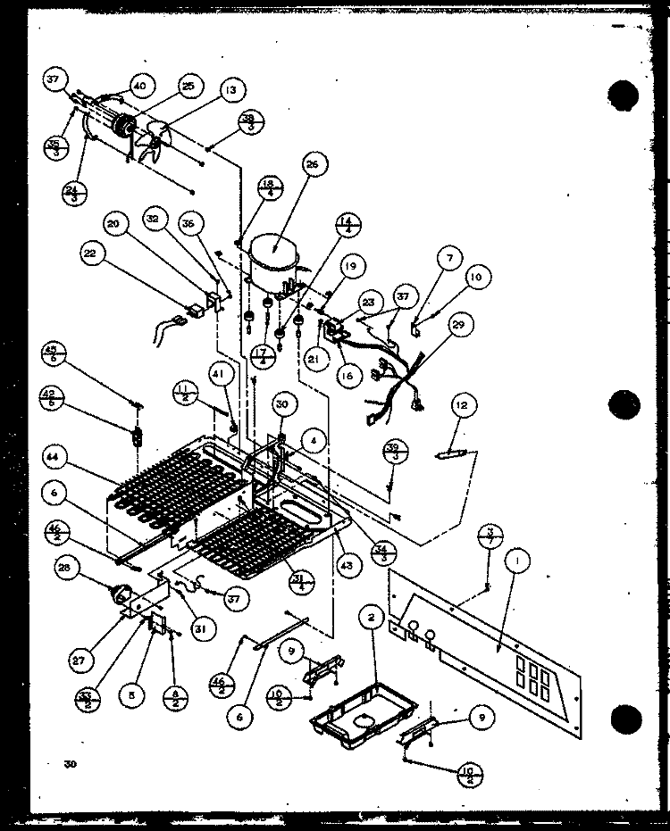 MACHINE COMPARTMENT (TEC COMP) Diagram and Parts List for SW22MBL P1153504W L Amana Refrigerator