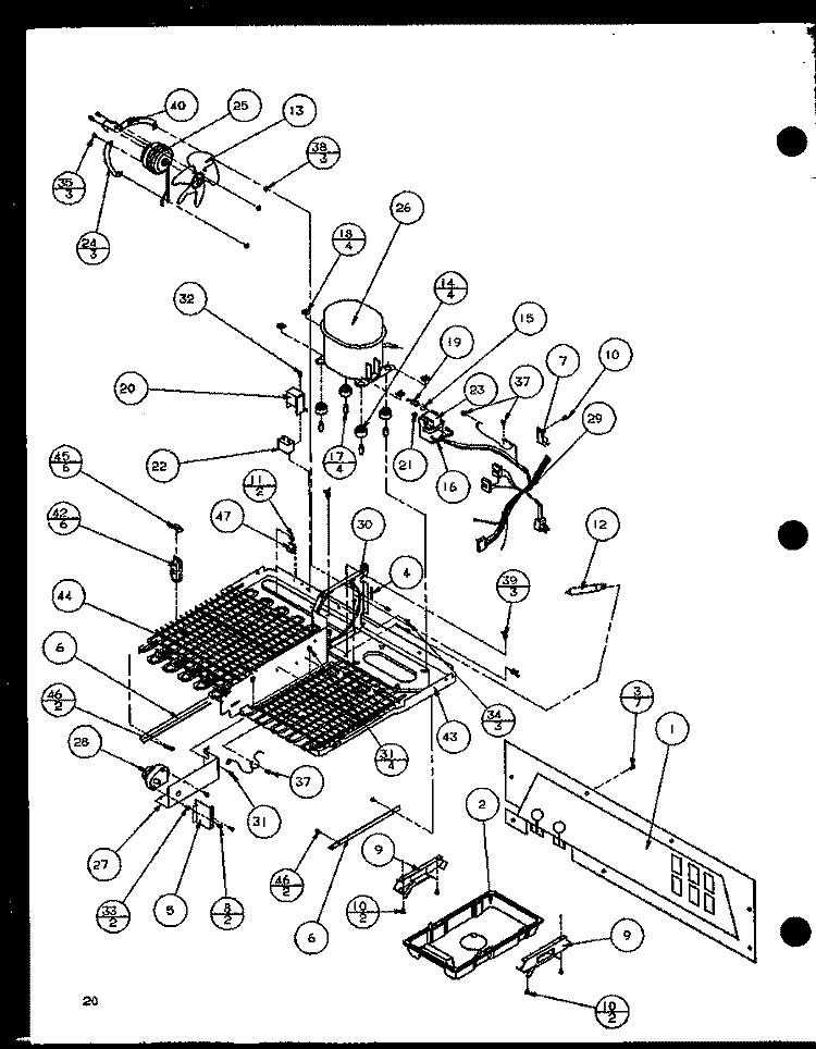 MACHINE COMPARTMENT - PANSONIC COMP Diagram and Parts List for SZ25MP2L P1154904W L Amana Refrigerator