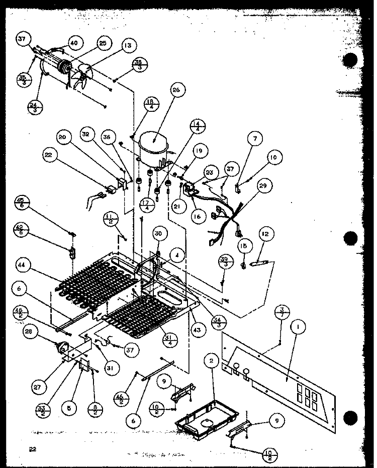 MACHINE COMPARTMENT (TEC COMP) Diagram and Parts List for SZD27ML P1124304W L Amana Refrigerator
