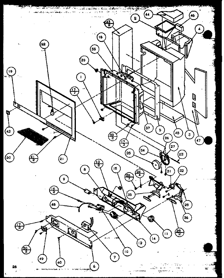 ICE AND WATER CAVITY Diagram and Parts List for SZD27ML P1124304W L Amana Refrigerator