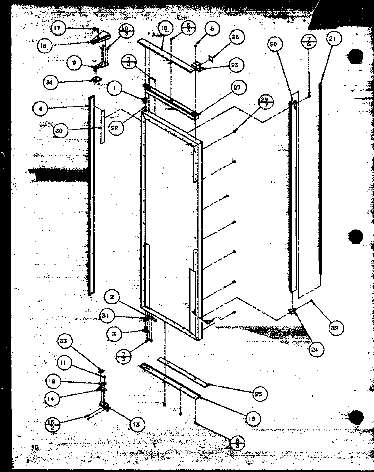 REF DOOR Diagram and Parts List for SBD20MW P1120201W W Amana Refrigerator
