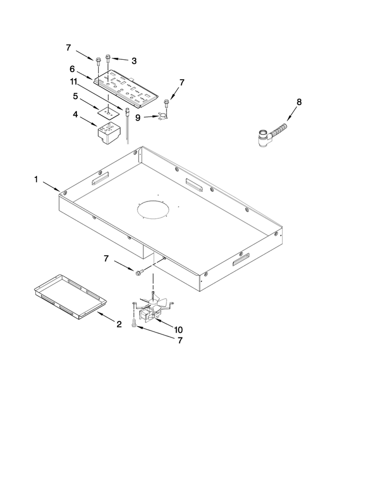 Burner Box Parts Diagram and Parts List for JEC9536BDF11  Jenn-Air Cooktop