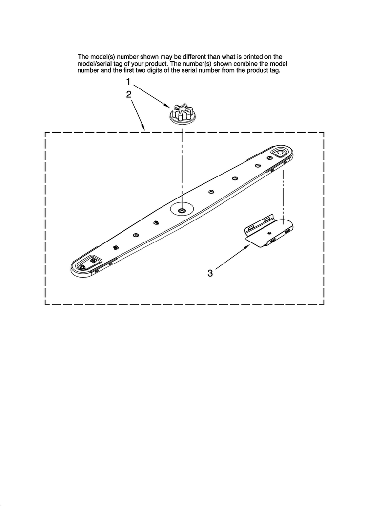 Lower Washarm Parts Diagram and Parts List for MDBH945AWS0  Maytag Dishwasher