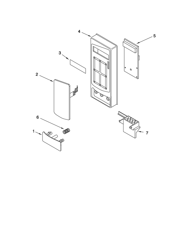 Microwave Control Panel Parts Diagram and Parts List for JMW8330DAB15  Jenn-Air Microwave Oven Combo