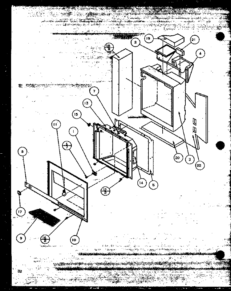 ICE AND WATER CAVITY Diagram and Parts List for SBD20MW P1120201W W Amana Refrigerator