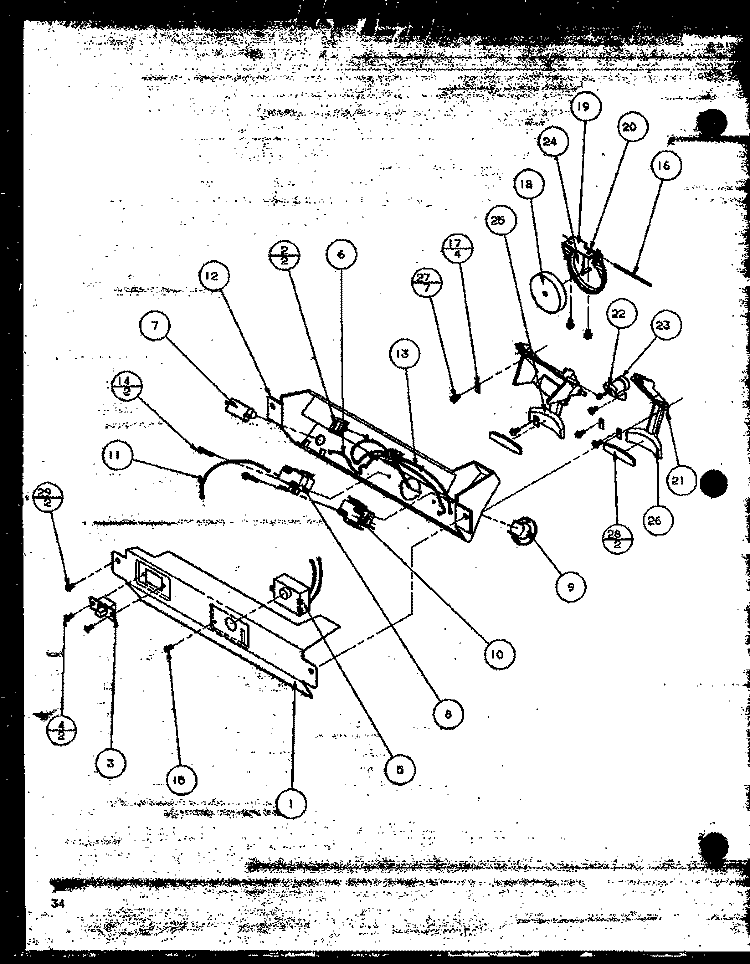 ELECTRONIC BRACKET ASSY Diagram and Parts List for SBD20MW P1120201W W Amana Refrigerator