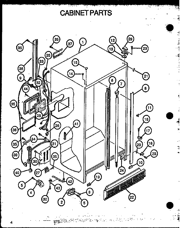 Page 1 Diagram and Parts List for GFS228-1W00 GFS22801W00 Amana Refrigerator