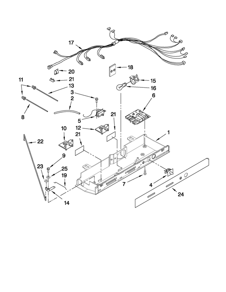 Control Parts Diagram and Parts List for MSD2272VES02  Maytag Refrigerator