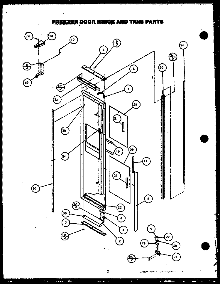 Page 1 Diagram and Parts List for GRH220-1D GRH22001D Amana Refrigerator