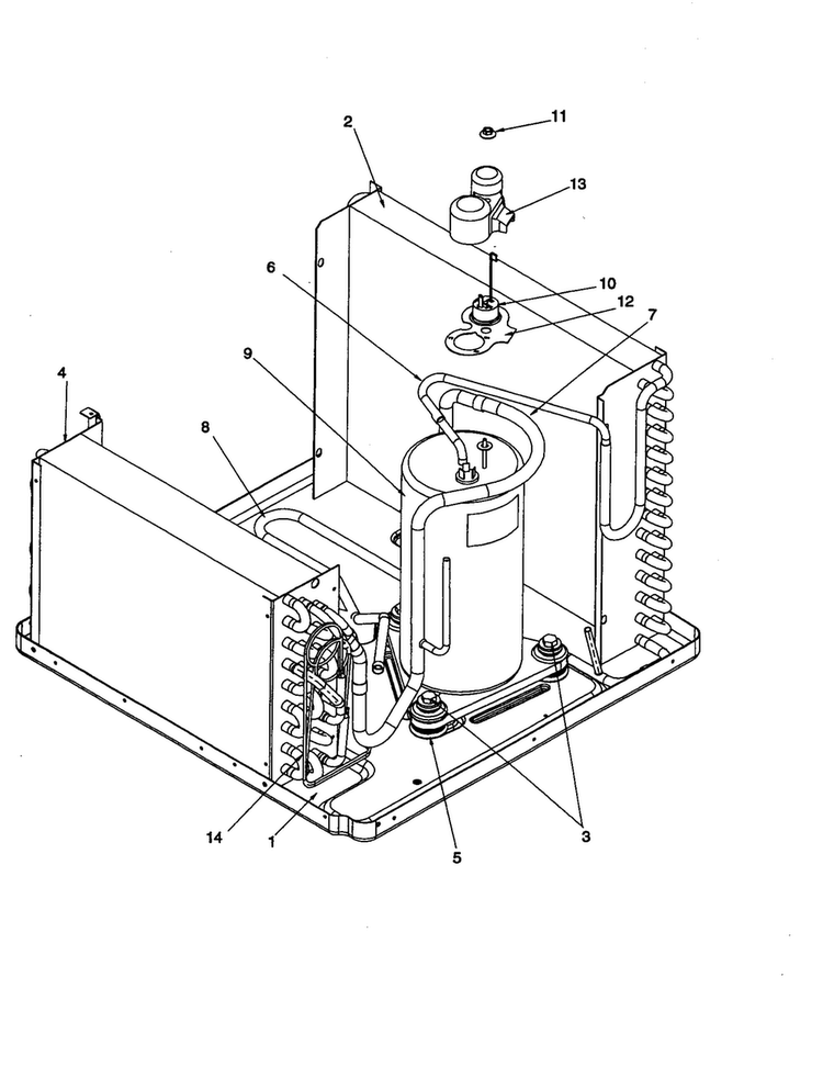 Compressor Assembly Diagram and Parts List for RC07090A1D REV A Amana Air Conditioner