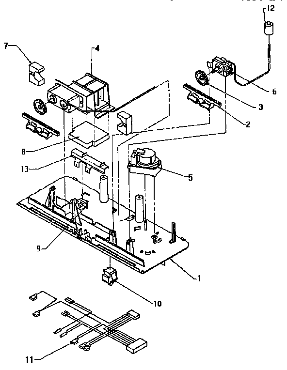 Control Assembly Diagram and Parts List for TSI18R2-P1182102W  Amana Refrigerator