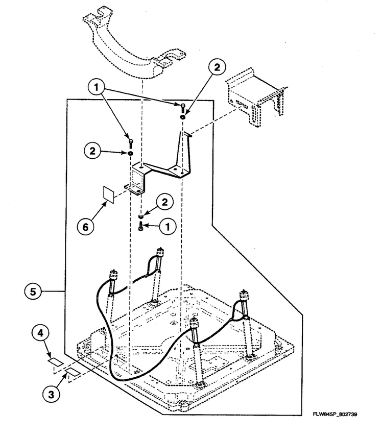 Shipping Assy Diagram and Parts List for SWFX71QN3050  Speed Queen Washer