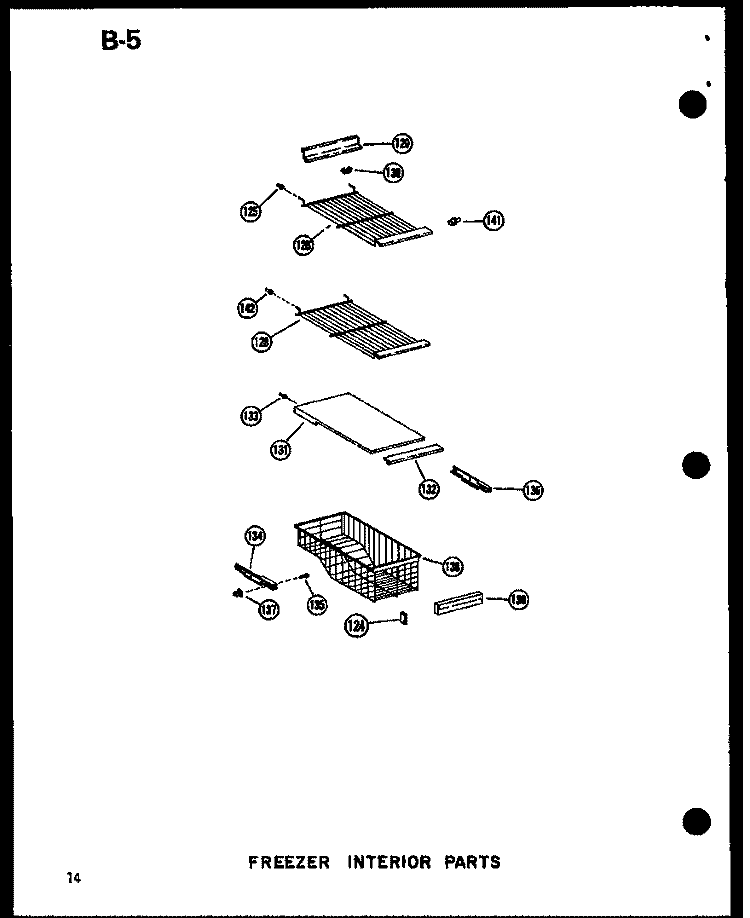 FZ INTERIOR PARTS Diagram and Parts List for SRI19W P6035036W Amana Refrigerator