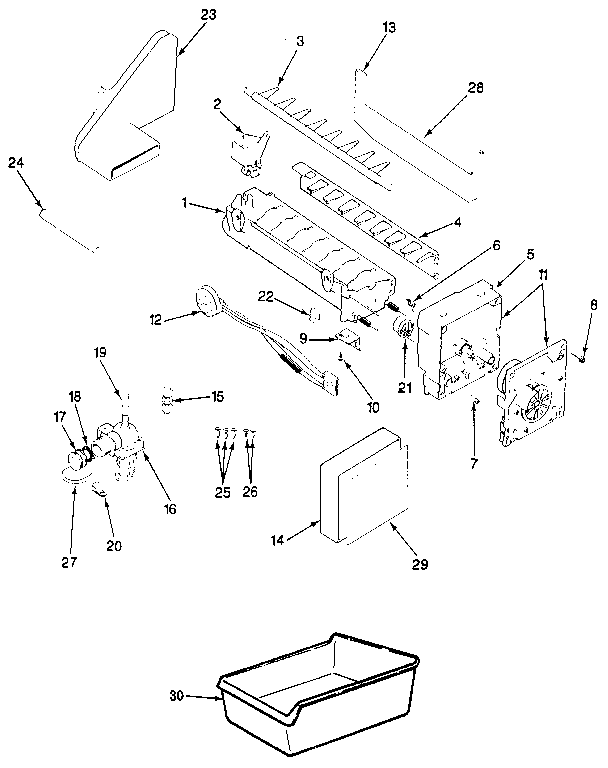 Optional Ice Maker Kit Diagram and Parts List for JRT196B MBJ55B Jenn-Air Refrigerator
