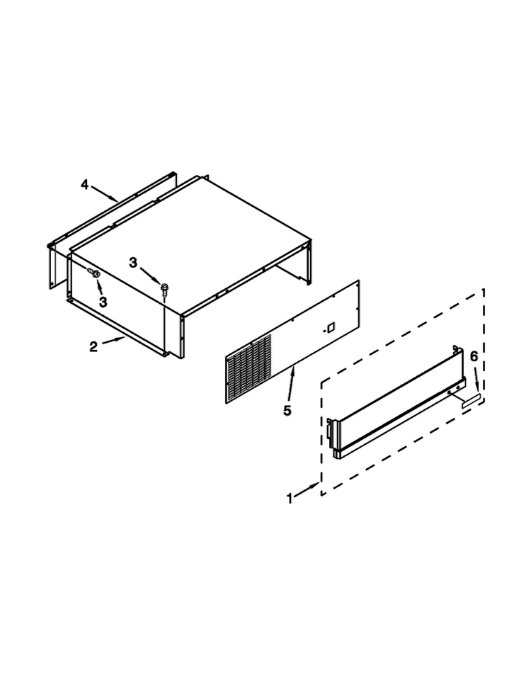 Top Grille And Unit Cover Parts Diagram and Parts List for JS42SEDUDW20  Jenn-Air Refrigerator
