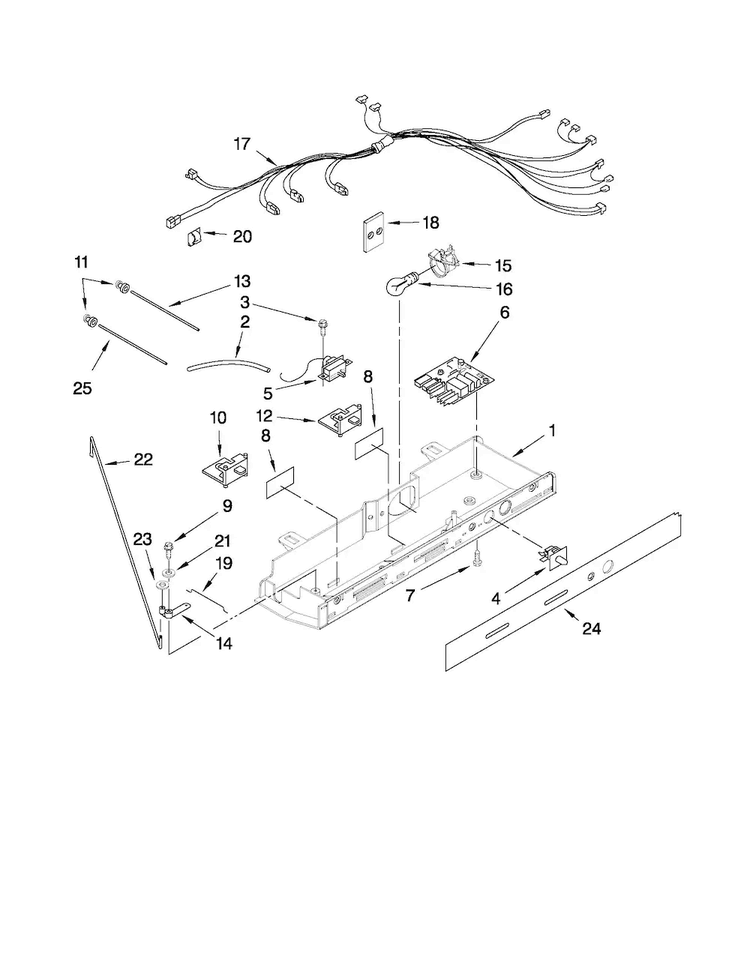 Control Parts Diagram and Parts List for MSD2574VEM11  Maytag Refrigerator