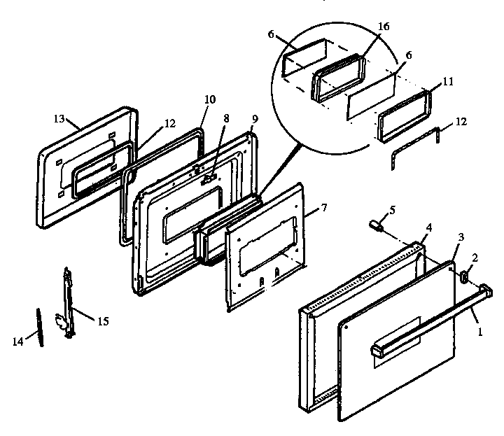 Section 3 Diagram and Parts List for RSW2T24 P1152102M Amana Range