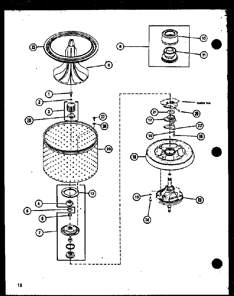Section 5 Diagram and Parts List for LWD450 P7762129W Amana Washer
