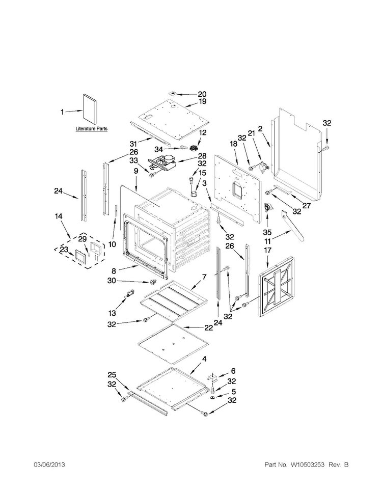 Oven Parts Diagram and Parts List for JMW2427WS02  Jenn-Air Microwave