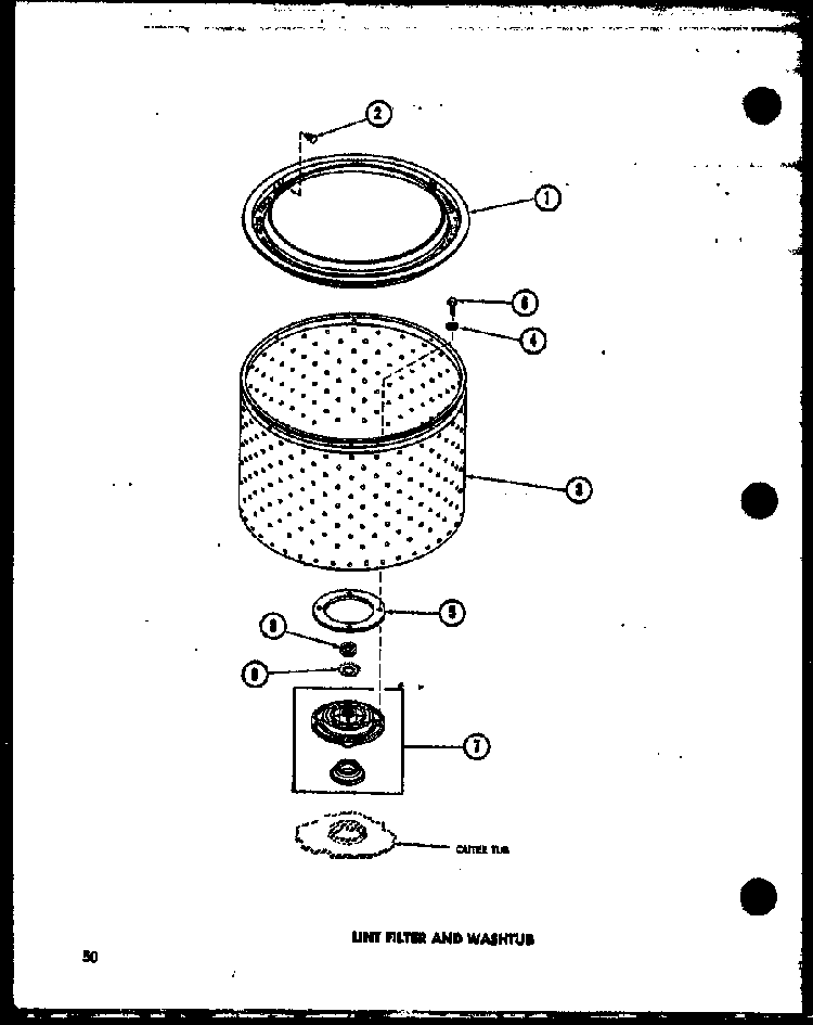 Section 3 Diagram and Parts List for TAA200 P75751-8W Amana Washer