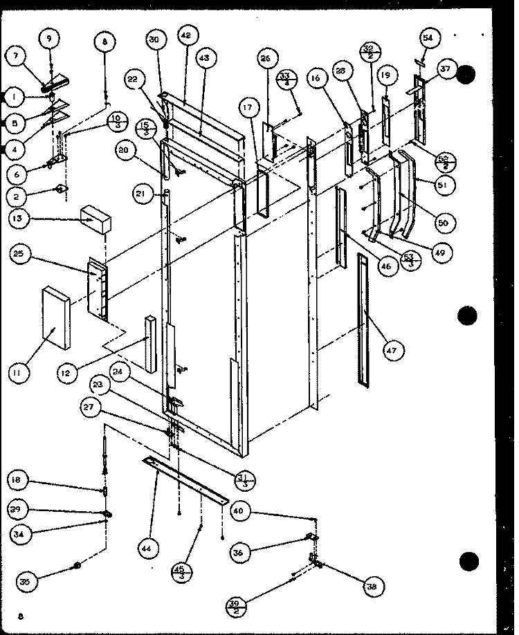 REF DOOR Diagram and Parts List for SZDE20KB P1102502W Amana Refrigerator