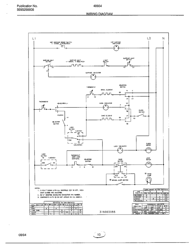 Wiring Diagram Diagram and Parts List for 486640A  Admiral Range