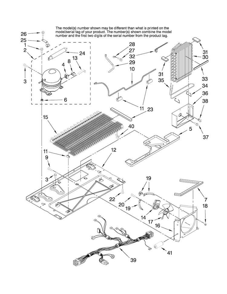 Unit Parts Diagram and Parts List for AS2626GEKB13  Amana Refrigerator