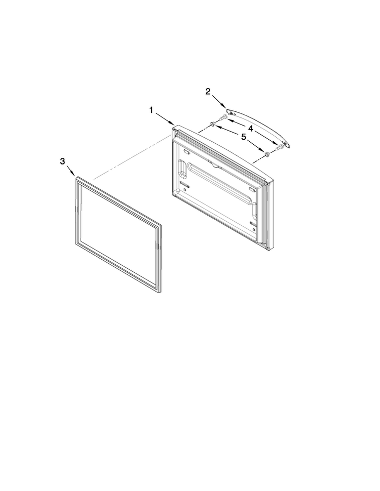 Freezer Door Parts Diagram and Parts List for AFD2535FES6  Amana Refrigerator