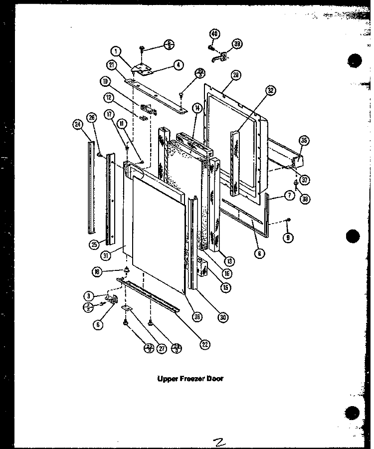 Page 1 Diagram and Parts List for GRH122  Caloric Refrigerator