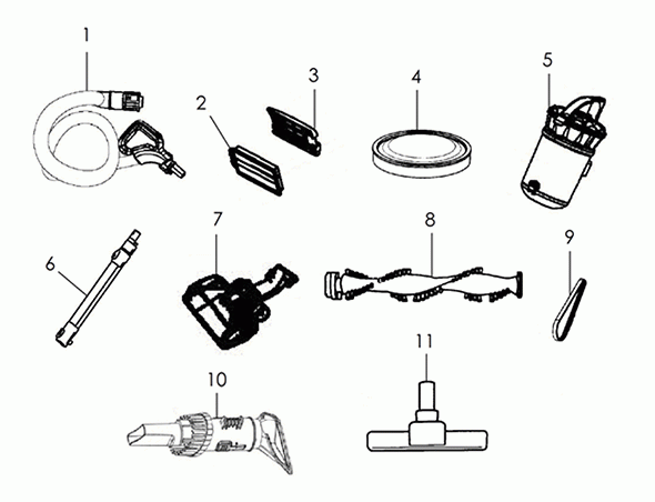 Diagram Diagram and Parts List for SH40220CDI  Hoover Canister Vacuum