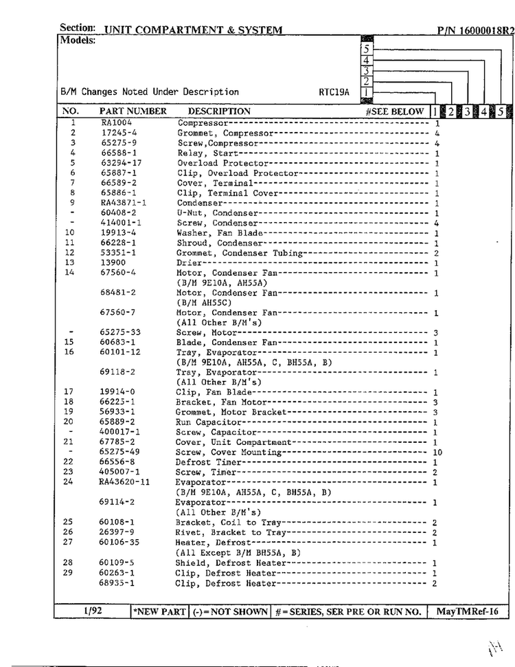 Unit Compartment And System Page 2 Diagram and Parts List for 19694  Maytag Refrigerator