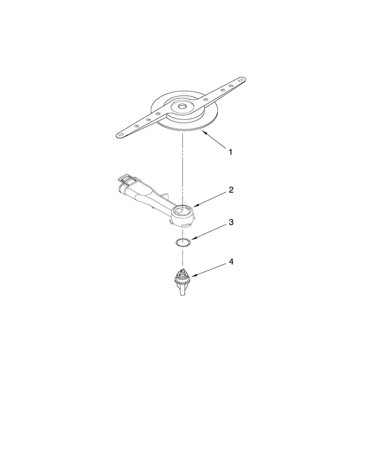 Lower Washarm And Strainer Parts Diagram and Parts List for JDB3000AWB3  Jenn-Air Dishwasher