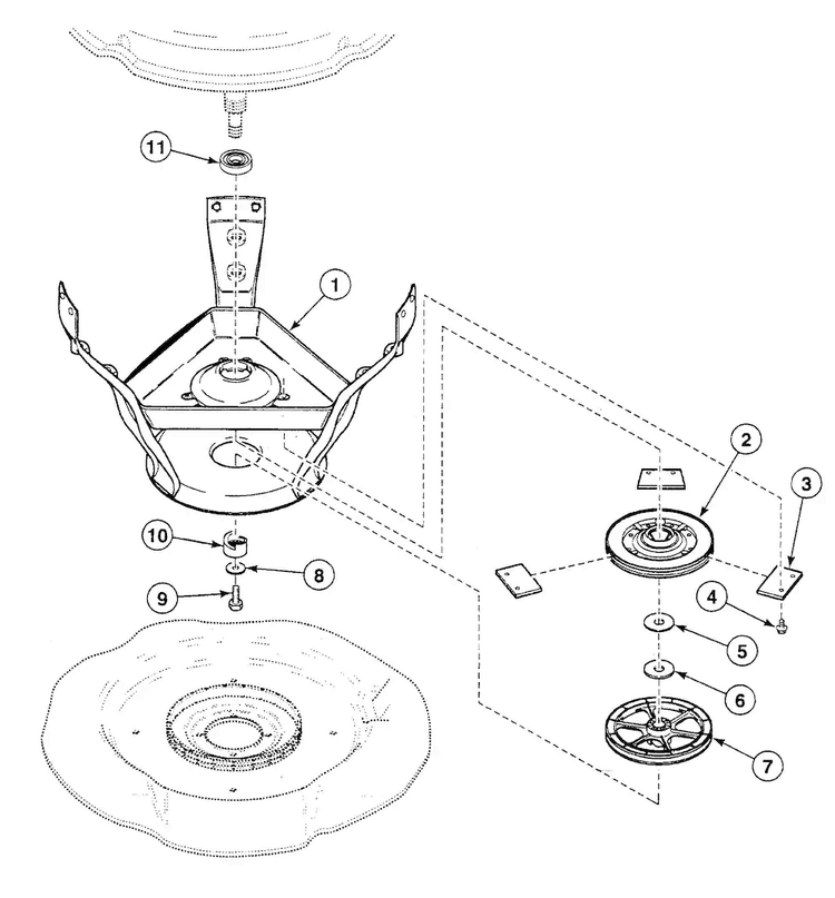Brake Assy Diagram and Parts List for SWT121LA  Speed Queen Washer