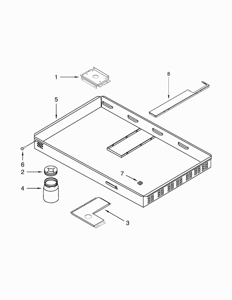 Burner Box Assembly Parts Diagram and Parts List for JGD8345ADB22  Jenn-Air Cooktop