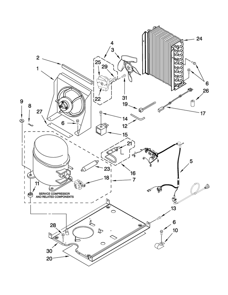 Unit Parts Diagram and Parts List for MIM1554WRS2  Maytag Ice Maker