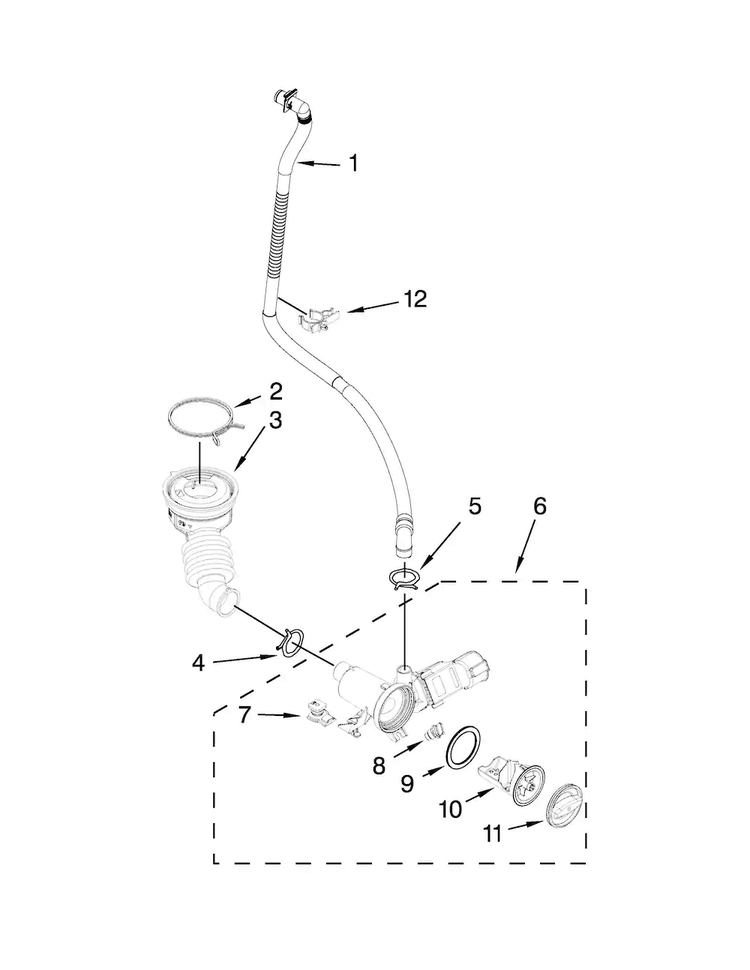 Pump Parts Diagram and Parts List for MHW9000YR0  Maytag Washer