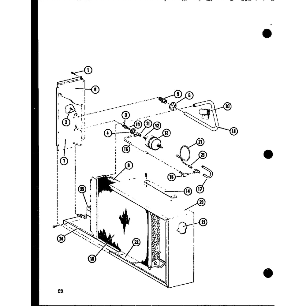 Diagram 8 Diagram and Parts List for BBH4830M-B P67331-6C Amana Air Conditioner