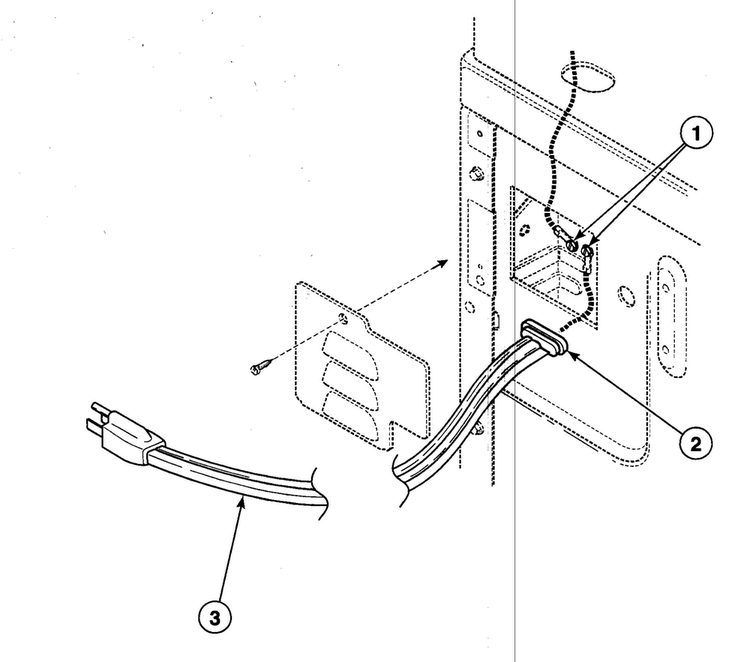 Power Cord Diagram and Parts List for SDG309QF  Speed Queen Dryer