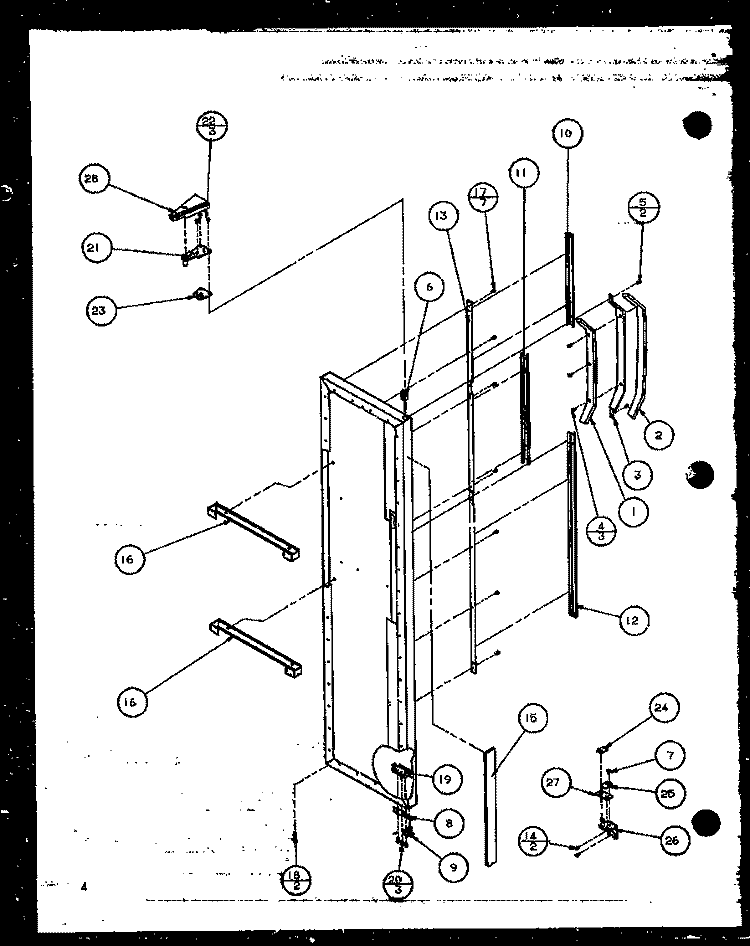 FZ DOOR Diagram and Parts List for 36551 P1108802W Litton Refrigerator