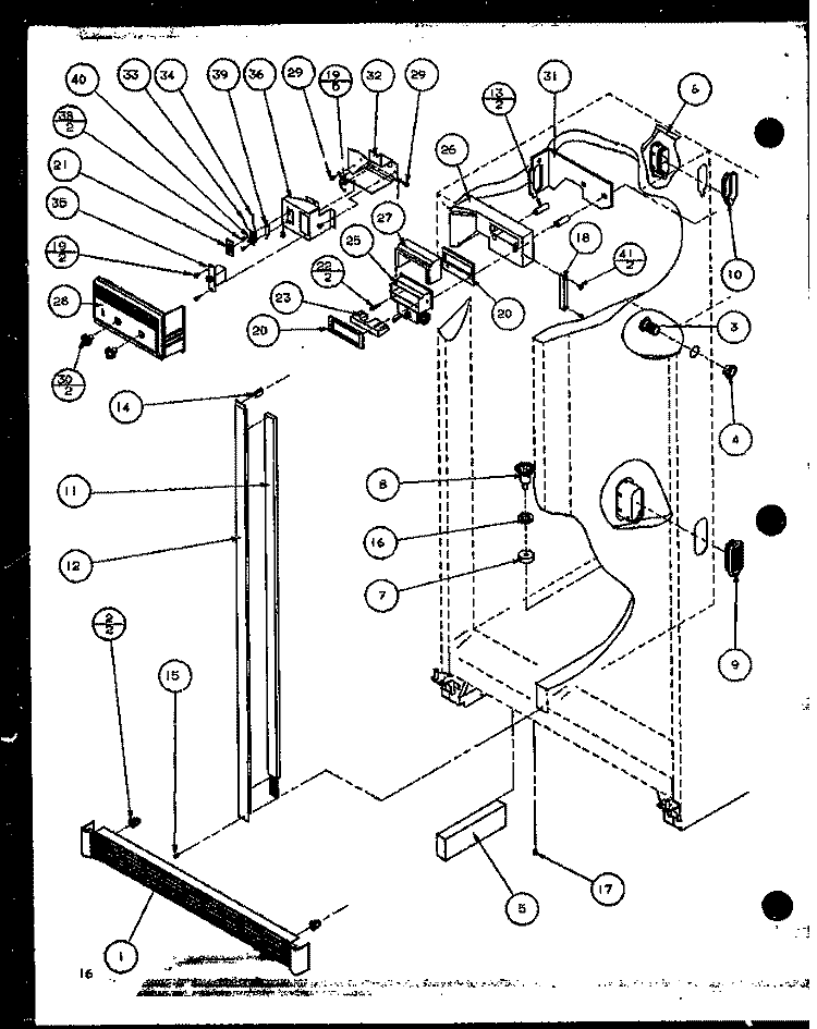 REF Diagram and Parts List for 36551 P1108802W Litton Refrigerator