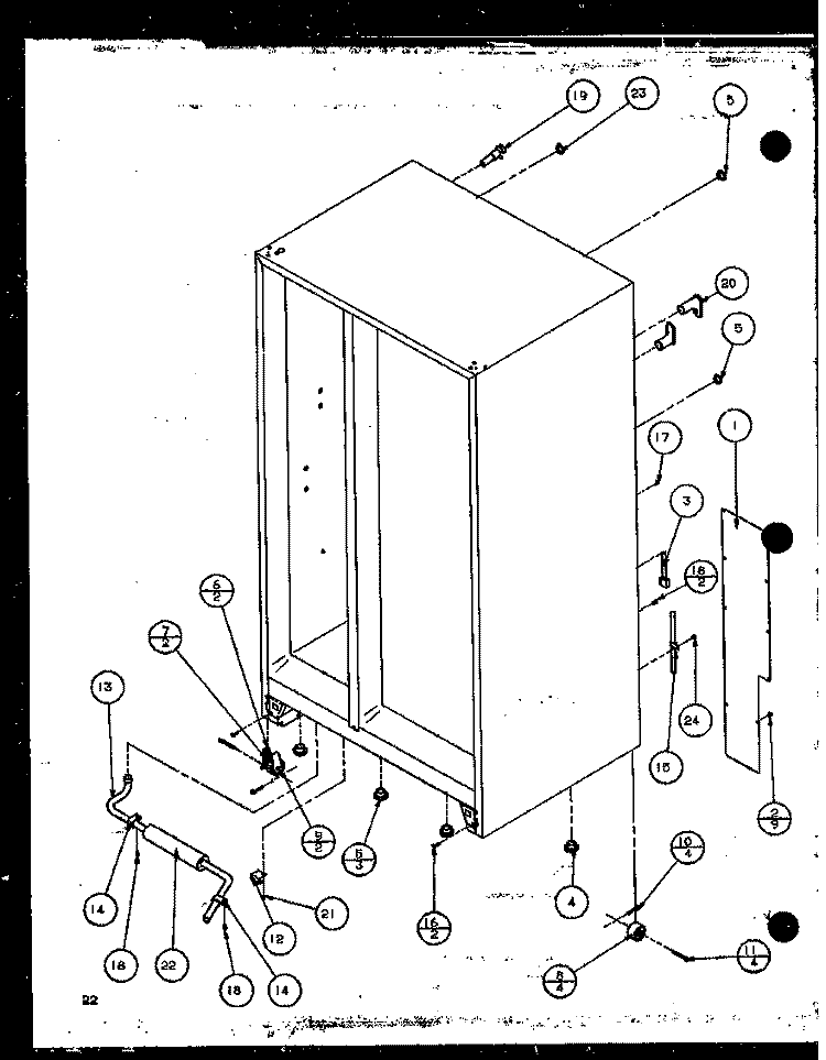 DRAIN Diagram and Parts List for 36551 P1108802W Litton Refrigerator